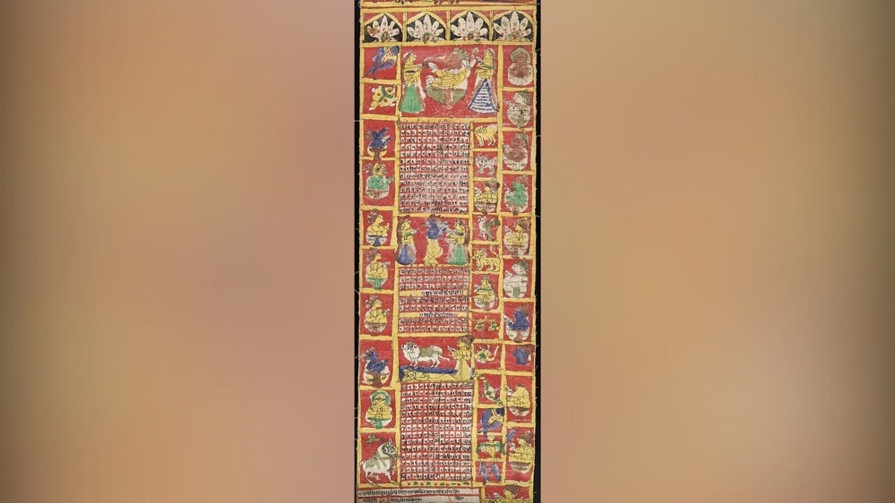 A page from the Hindu calendar 1871–72