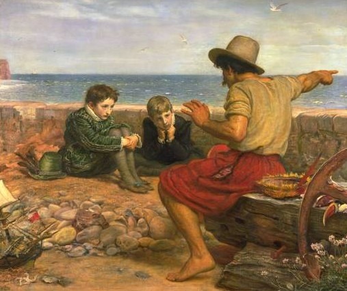A seafarer tells the young Sir Walter Raleigh and his brother the story of what happened out at sea