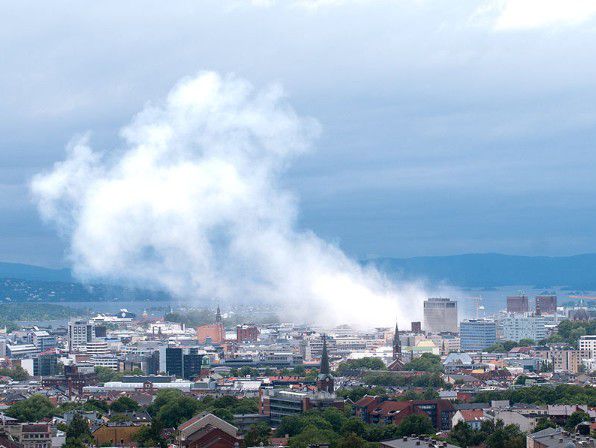 View of Oslo city after July 2011 bombing